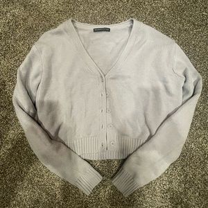 brandy melville purple/blue cropped cardigan